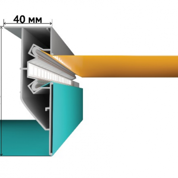 Алюминиевый двухуровневый прямой профиль с подсветкой 2,5 м